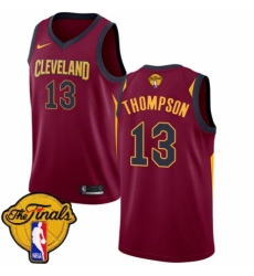 Men's Nike Cleveland Cavaliers #13 Tristan Thompson Swingman Maroon 2018 NBA Finals Bound NBA Jersey - Icon Edition