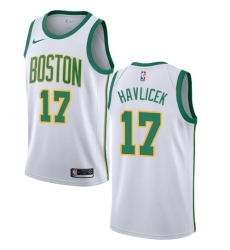 Women's Nike Boston Celtics #17 John Havlicek Swingman White NBA Jersey - City Edition