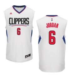 Men's Adidas Los Angeles Clippers #6 DeAndre Jordan Swingman White Home NBA Jersey