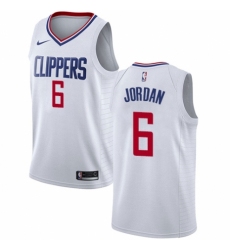 Women's Nike Los Angeles Clippers #6 DeAndre Jordan Swingman White NBA Jersey - Association Edition