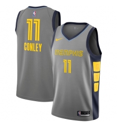 Men's Nike Memphis Grizzlies #11 Mike Conley Swingman Gray NBA Jersey - City Edition