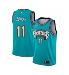 Youth Memphis Grizzlies #11 Mike Conley Swingman Green Hardwood Classic Basketball Jersey