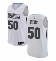 Men's Nike Memphis Grizzlies #50 Bryant Reeves Authentic White NBA Jersey - City Edition