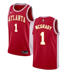 Men's Nike Atlanta Hawks #1 Tracy Mcgrady Swingman Red NBA Jersey Statement Edition