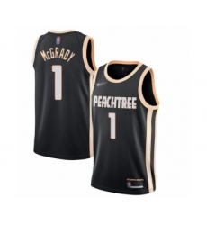 Youth Atlanta Hawks #1 Tracy Mcgrady Swingman Black Basketball Jersey - 2019 20 City Edition