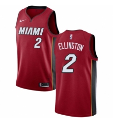 Men's Nike Miami Heat #2 Wayne Ellington Authentic Red NBA Jersey Statement Edition