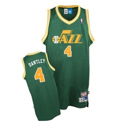Men's Adidas Utah Jazz #4 Adrian Dantley Authentic Green Throwback NBA Jersey