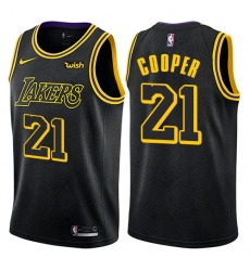 Youth Nike Los Angeles Lakers #21 Michael Cooper Swingman Black NBA Jersey - City Edition