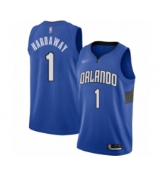 Men's Orlando Magic #1 Penny Hardaway Authentic Blue Finished Basketball Jersey - Statement Edition