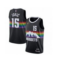 Men's Denver Nuggets #15 Nikola Jokic Swingman Black Basketball Jersey - 2019 20 City Edition