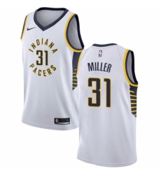 Men's Nike Indiana Pacers #31 Reggie Miller Authentic White NBA Jersey - Association Edition
