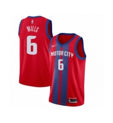 Women's Detroit Pistons #6 Terry Mills Swingman Red Basketball Jersey - 2019 20 City Edition