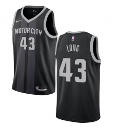 Women's Nike Detroit Pistons #43 Grant Long Swingman Black NBA Jersey - City Edition