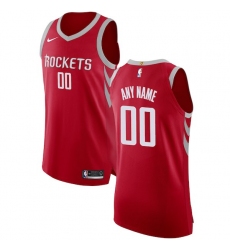 Men's Houston Rockets Nike Red Authentic Custom Jersey - Icon Edition