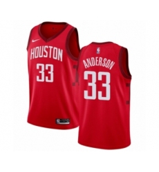 Men's Nike Houston Rockets #33 Ryan Anderson Red Swingman Jersey - Earned Edition