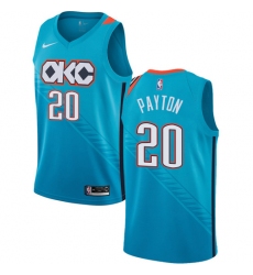 Women's Nike Oklahoma City Thunder #20 Gary Payton Swingman Turquoise NBA Jersey - City Edition