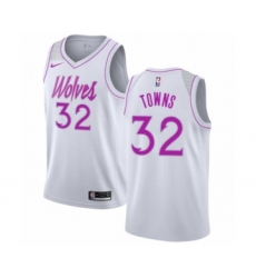 Men's Nike Minnesota Timberwolves #32 Karl-Anthony Towns White Swingman Jersey - Earned Edition