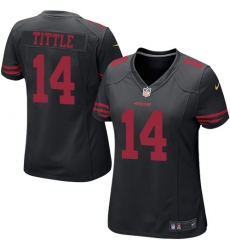 Women's Nike San Francisco 49ers #14 Y.A. Tittle Game Black NFL Jersey