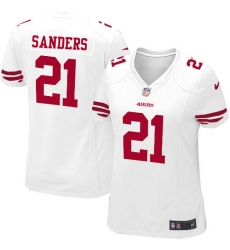 Women's Nike San Francisco 49ers #21 Deion Sanders Game White NFL Jersey