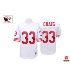 Mitchell and Ness San Francisco 49ers #33 Roger Craig Authentic White Throwback NFL Jersey