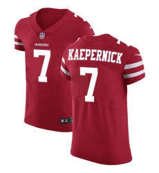 Men's Nike San Francisco 49ers #7 Colin Kaepernick Red Team Color Vapor Untouchable Elite Player NFL Jersey