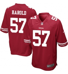 Men's Nike San Francisco 49ers #57 Eli Harold Game Red Team Color NFL Jersey