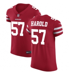 Men's Nike San Francisco 49ers #57 Eli Harold Red Team Color Vapor Untouchable Elite Player NFL Jersey