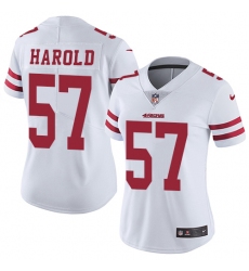 Women's Nike San Francisco 49ers #57 Eli Harold Elite White NFL Jersey