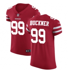 Men's Nike San Francisco 49ers #99 DeForest Buckner Red Team Color Vapor Untouchable Elite Player NFL Jersey