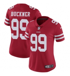 Women's Nike San Francisco 49ers #99 DeForest Buckner Red Team Color Vapor Untouchable Limited Player NFL Jersey