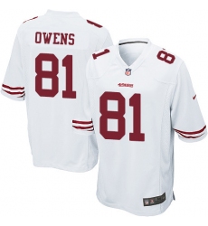 Men's Nike San Francisco 49ers #81 Terrell Owens Game White NFL Jersey