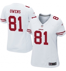 Women's Nike San Francisco 49ers #81 Terrell Owens Game White NFL Jersey