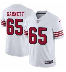 Men's Nike San Francisco 49ers #65 Joshua Garnett Elite White Rush Vapor Untouchable NFL Jersey