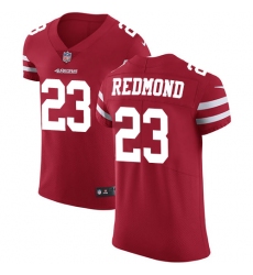 Men's Nike San Francisco 49ers #23 Will Redmond Red Team Color Vapor Untouchable Elite Player NFL Jersey
