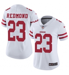 Women's Nike San Francisco 49ers #23 Will Redmond Elite White NFL Jersey