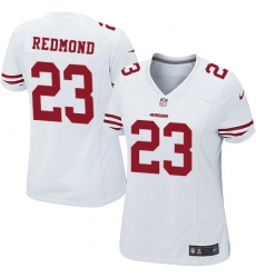 Women's Nike San Francisco 49ers #23 Will Redmond Game White NFL Jersey