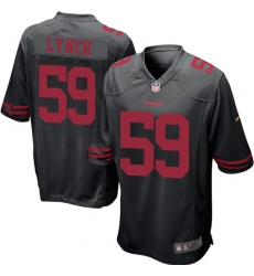 Men's Nike San Francisco 49ers #59 Aaron Lynch Game Black NFL Jersey