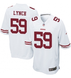 Men's Nike San Francisco 49ers #59 Aaron Lynch Game White NFL Jersey