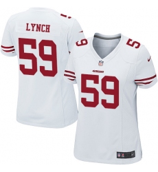 Women's Nike San Francisco 49ers #59 Aaron Lynch Game White NFL Jersey