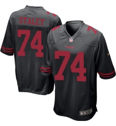 Men's Nike San Francisco 49ers #74 Joe Staley Game Black NFL Jersey