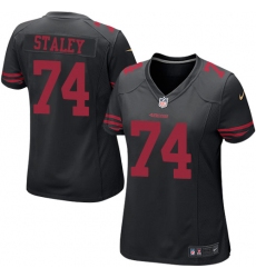 Women's Nike San Francisco 49ers #74 Joe Staley Game Black NFL Jersey