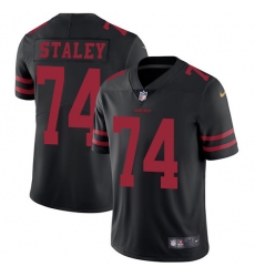 Youth Nike San Francisco 49ers #74 Joe Staley Elite Black NFL Jersey