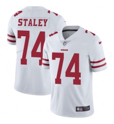 Youth Nike San Francisco 49ers #74 Joe Staley Elite White NFL Jersey