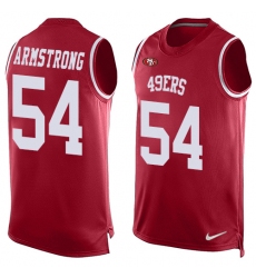Men's Nike San Francisco 49ers #54 Ray-Ray Armstrong Limited Red Player Name & Number Tank Top NFL Jersey