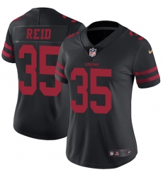 Women's Nike San Francisco 49ers #35 Eric Reid Elite Black NFL Jersey