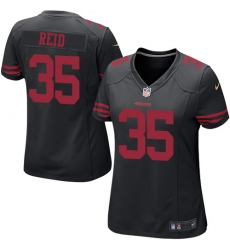 Women's Nike San Francisco 49ers #35 Eric Reid Game Black NFL Jersey