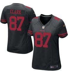 Women's Nike San Francisco 49ers #87 Dwight Clark Game Black NFL Jersey