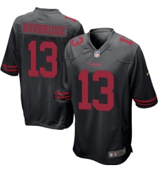 Men's Nike San Francisco 49ers #13 Aaron Burbridge Game Black Alternate NFL Jersey