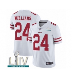 Men's San Francisco 49ers #24 K'Waun Williams White Vapor Untouchable Limited Player Super Bowl LIV Bound Football Jersey