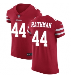 Men's Nike San Francisco 49ers #44 Tom Rathman Red Team Color Vapor Untouchable Elite Player NFL Jersey